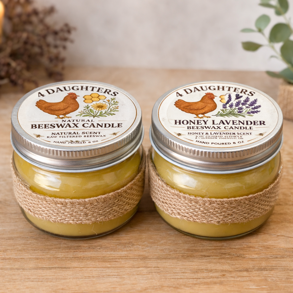 Hand Poured Beeswax Candles